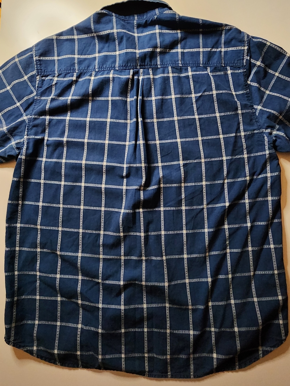 GUESS Men’s Navy Windowpane Button-Up Shirt - Picture 5 of 5
